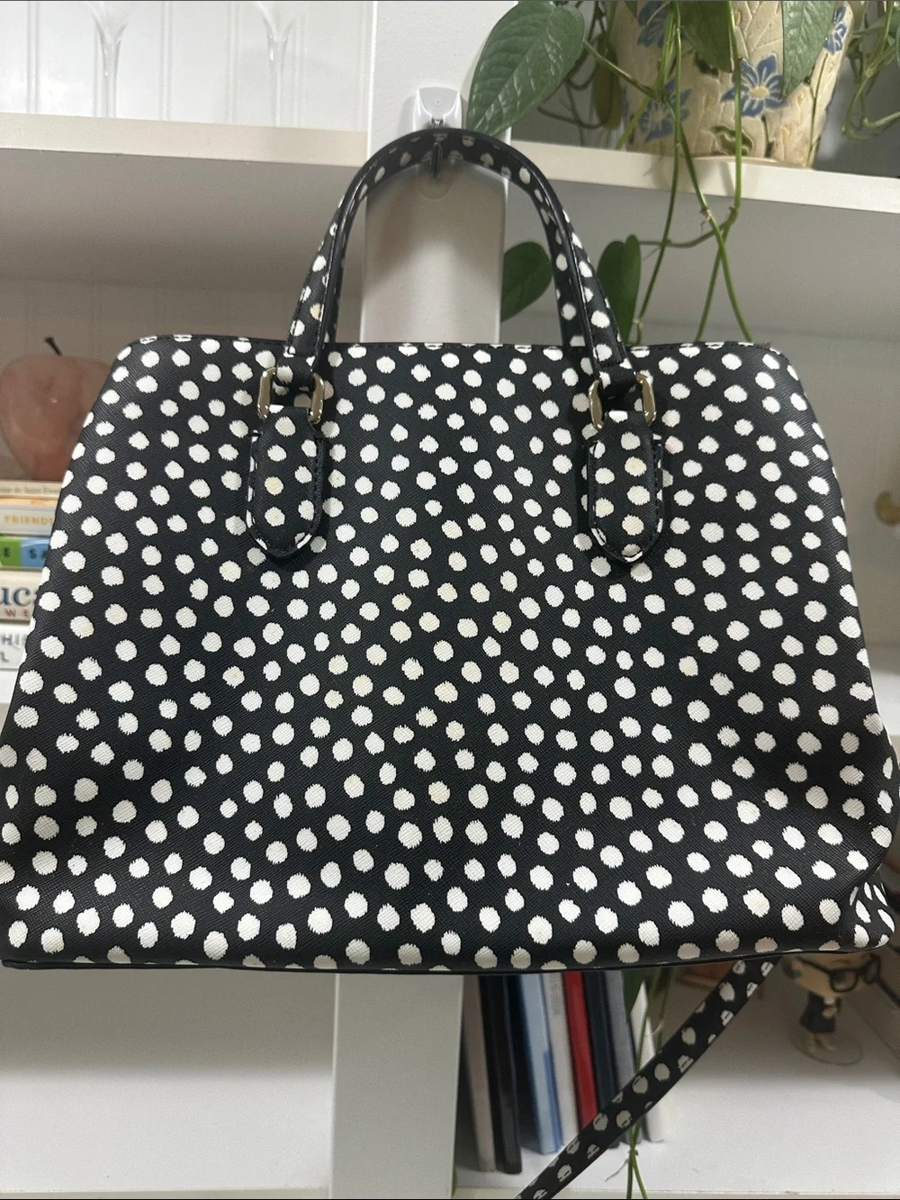 kate spade Black and White Polka Dot Satchel